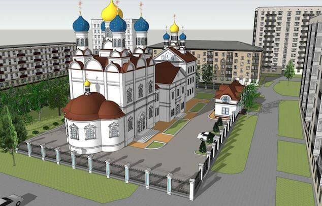 3D визуализация Храм Казанской (Песчанской) иконы Божией Матери в Измайлово